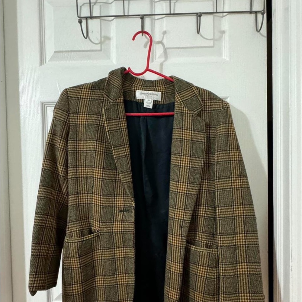 Brown Plaid Blazer